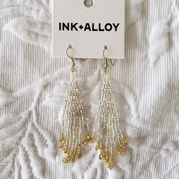 Ink + Alloy Jewelry - Handmade Silver and Gold Bead Earrings
